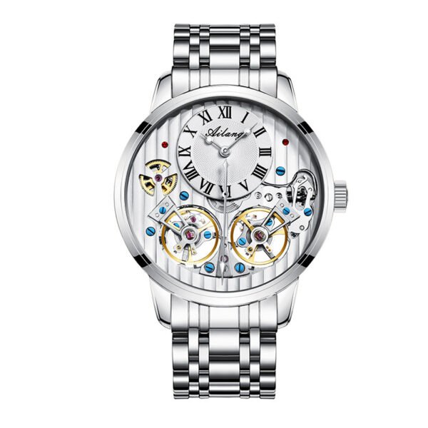 Watch Double Tourbillon Automatic Mechanical Watch Men's Watch - Image 9