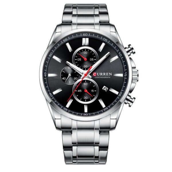 Men'S Watch Waterproof Quartz Watch Six-Hand Watch Calendar Watch Steel Band Men'S Watch - Image 4