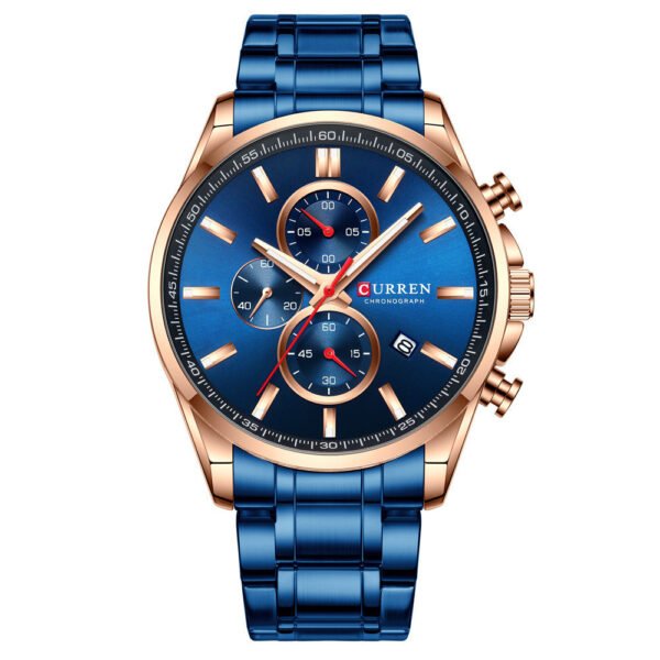 Men'S Watch Waterproof Quartz Watch Six-Hand Watch Calendar Watch Steel Band Men'S Watch - Image 5