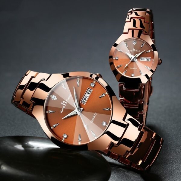 Luminous watch couple watch calendar quartz watch - Image 5
