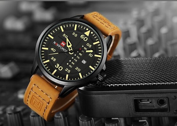 Top Luxury Brand NAVIFORCE Men Sports Watches Men's Quartz Date Clock Man Leather Army Military Wrist Watch Relogio Masculino - Image 4