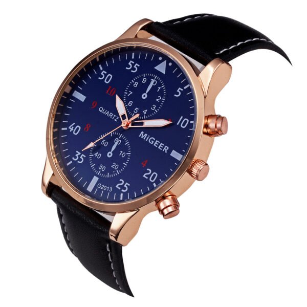 MIGEER Retro Design Men Watches Casual PU Leather Band Analog Alloy Quartz Wrist Watch Relogio masculino montre homme Clock New - Image 5