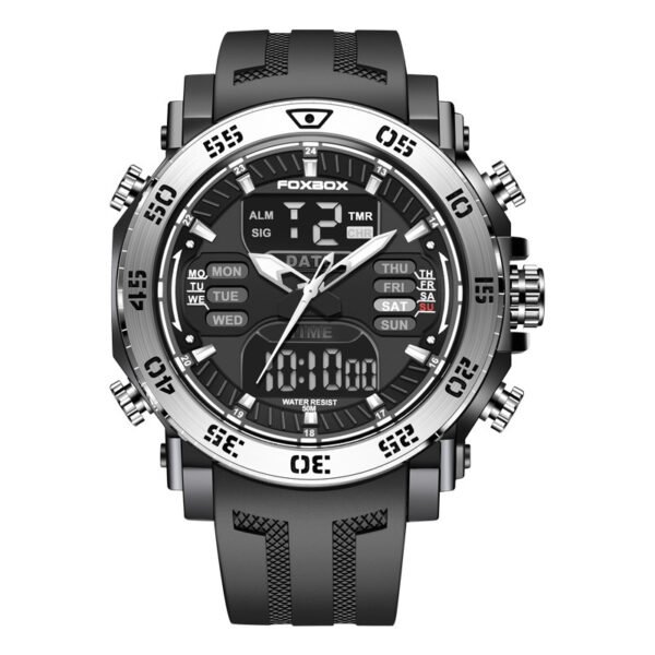Quartz Electronic Dual Display Watch Luminous Multifunction - Image 4